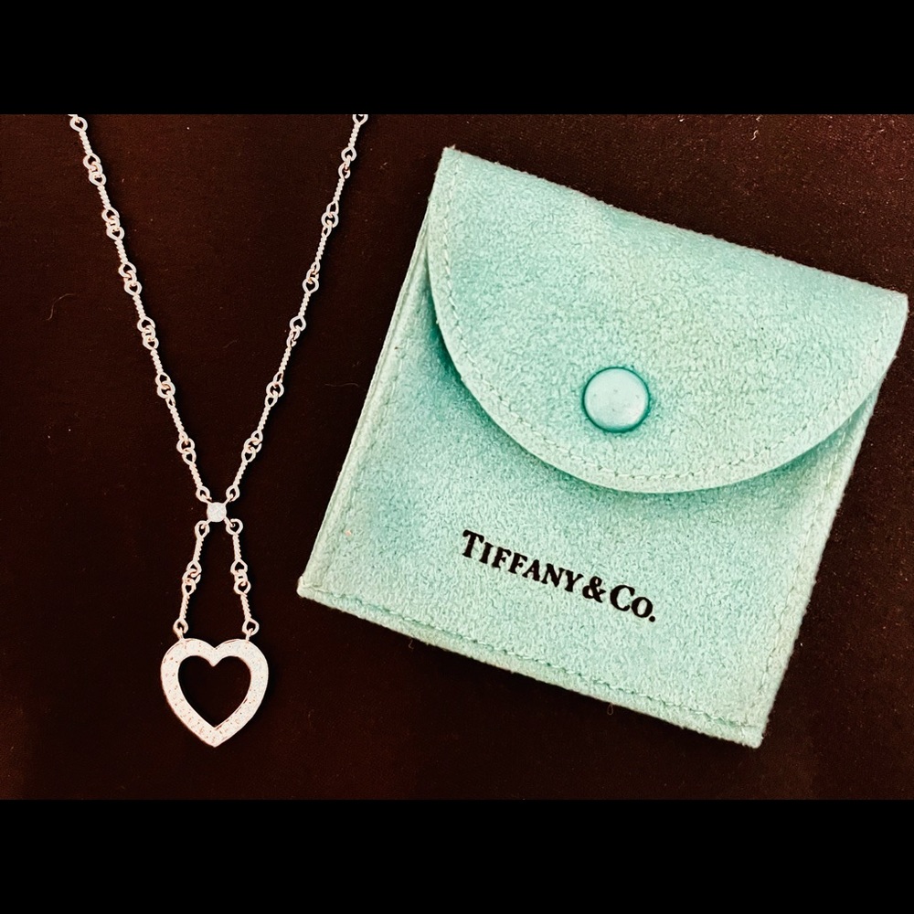 Tiffany & Co Platinum and Diamond Necklace. .55ct. Authentic, Signed T&C PT950